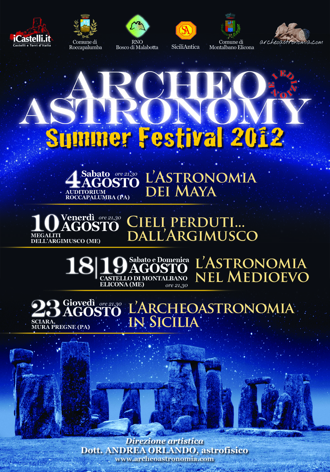 Festival di Archeoastronomia Pietre&Stelle, edizione 2012