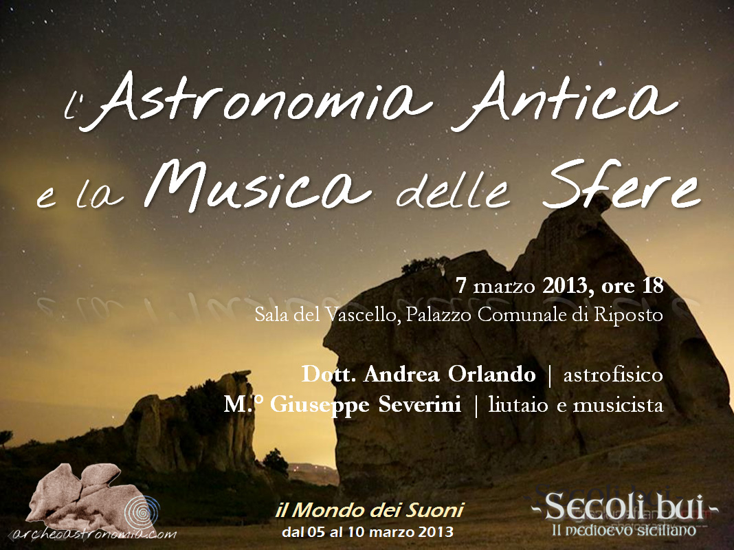 l'Astronomia Antica e la Musica delle Sfere - Riposto (Catania, Sicilia)