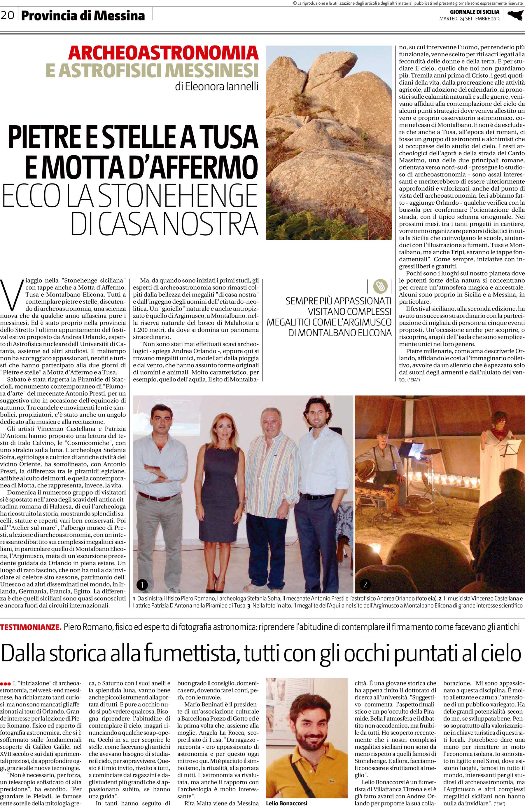 Giornale di Sicilia, 24 settembre 2013