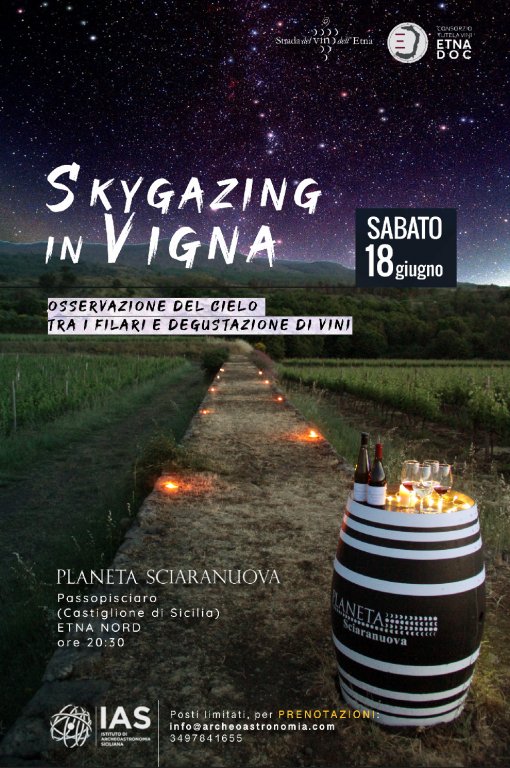 Skygazing in Vigna da Planeta Sciaranuova (Etna)| 18 giugno 2022