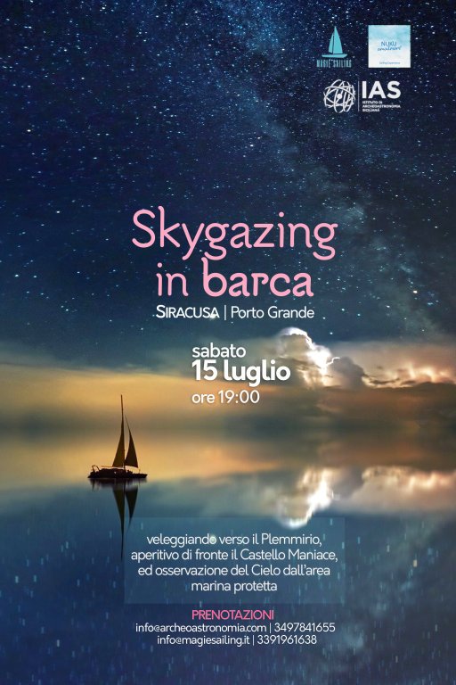 Skygazing in barca a Siracusa |  sabato 15 luglio 2023